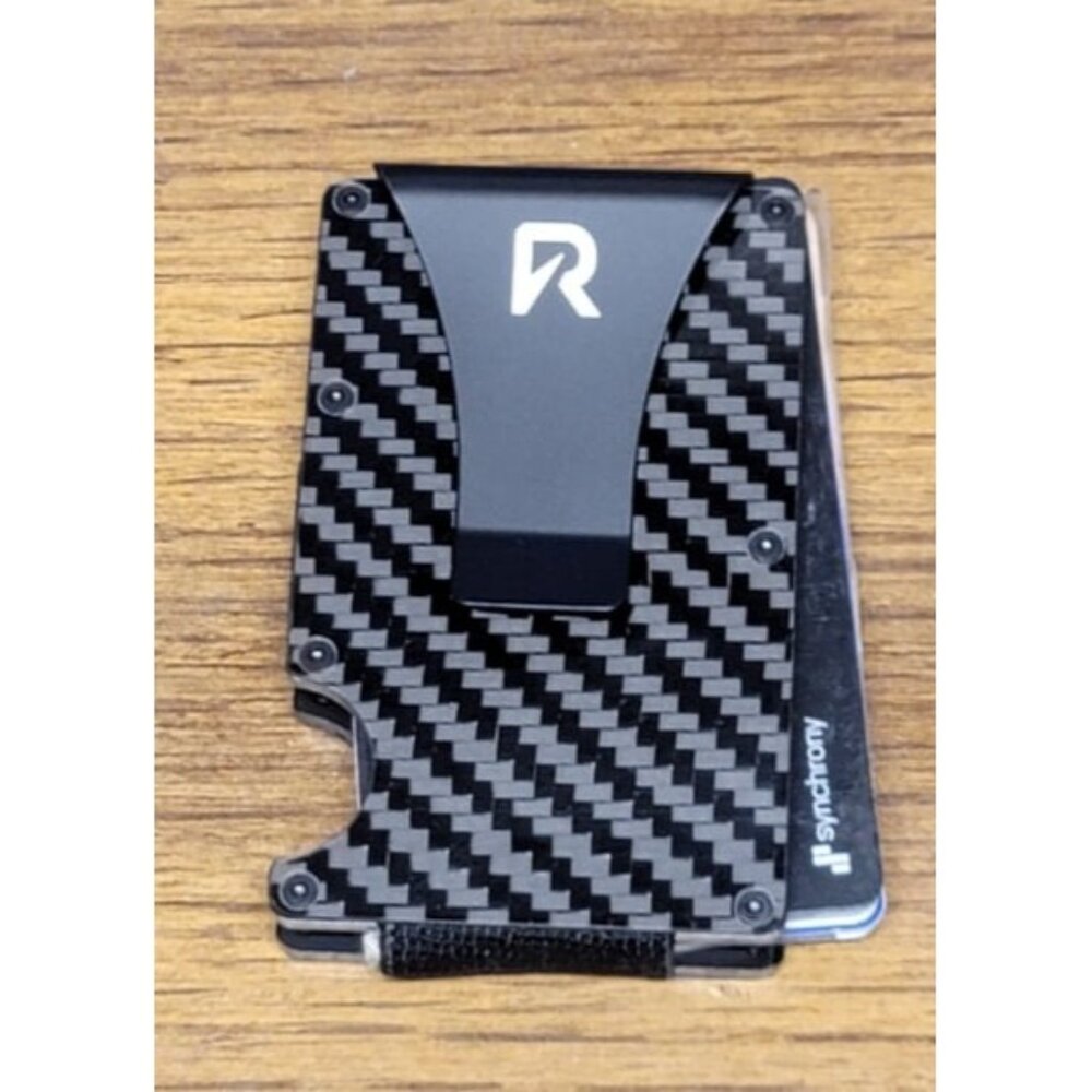 Slim Wallet for Men with Money Clip - RFID Blocking Carbon Fiber Wallet